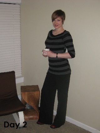 Day 2 black and gray sweater