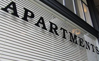 apartment sign