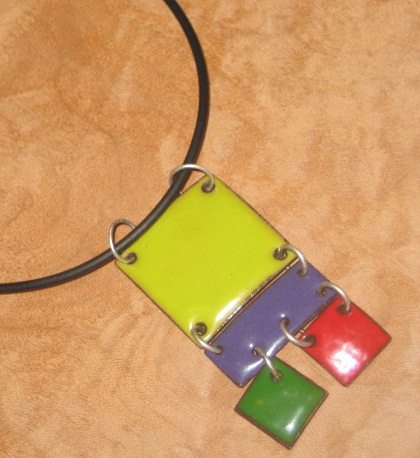enameled necklace enameled necklace