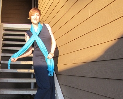 dress and scarf dress and scarf