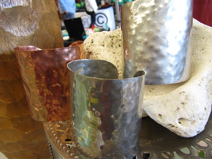 hammered cuffs