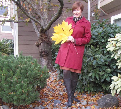 maple leaf and red coat maple leaf and red coat