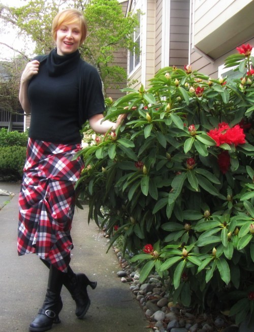 plaid skirt