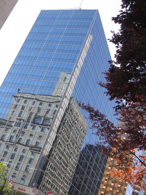 old and new buildings