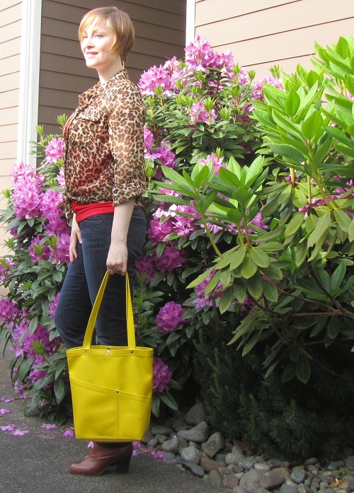 yellow and red with leopard