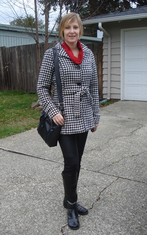 red and black and white