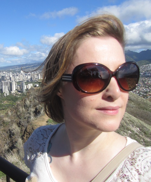 Jean with Honolulu in distance