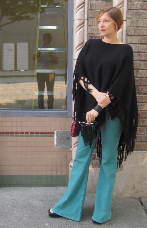 poncho and flares