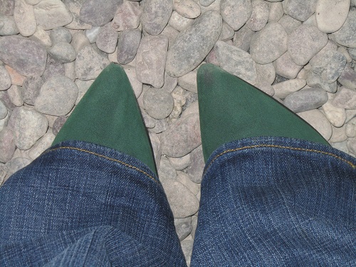 green shoes