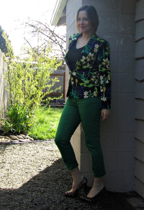 green pants