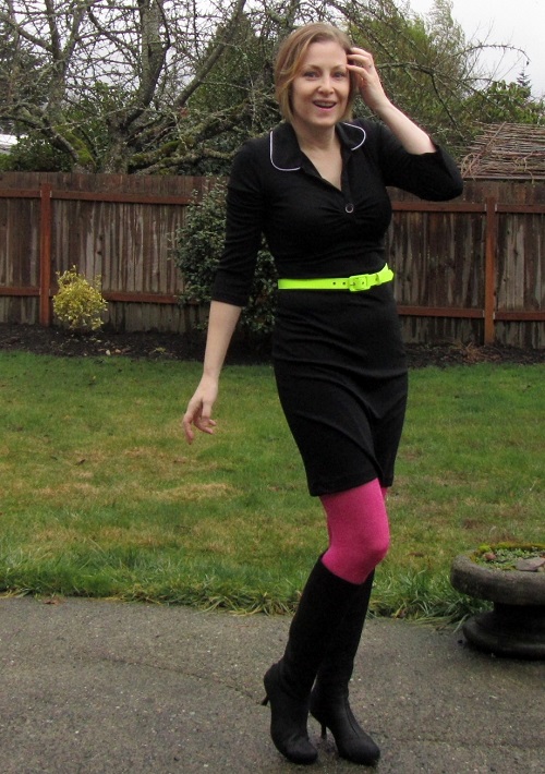 black and pops of color