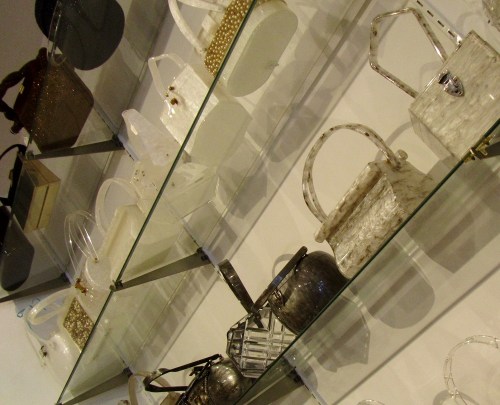 lucite on the shelves