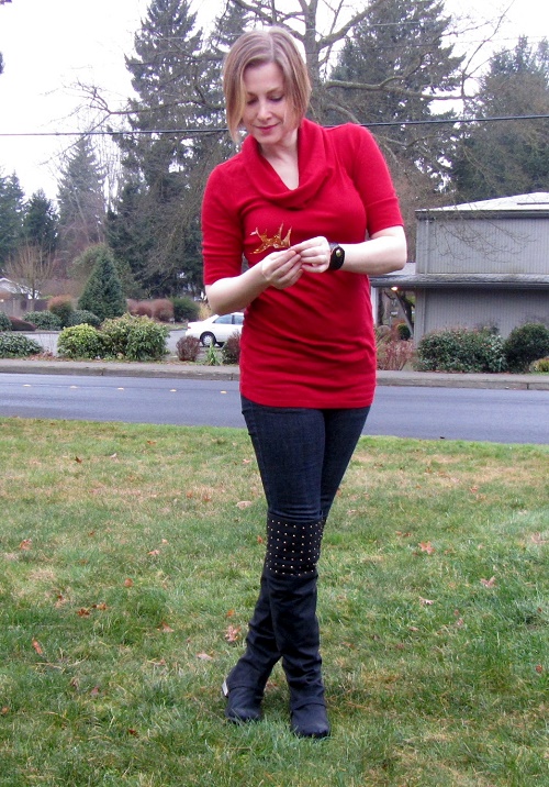 tall boots, flat heel