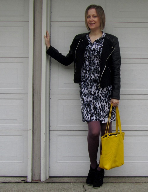 fauz leather and yellow