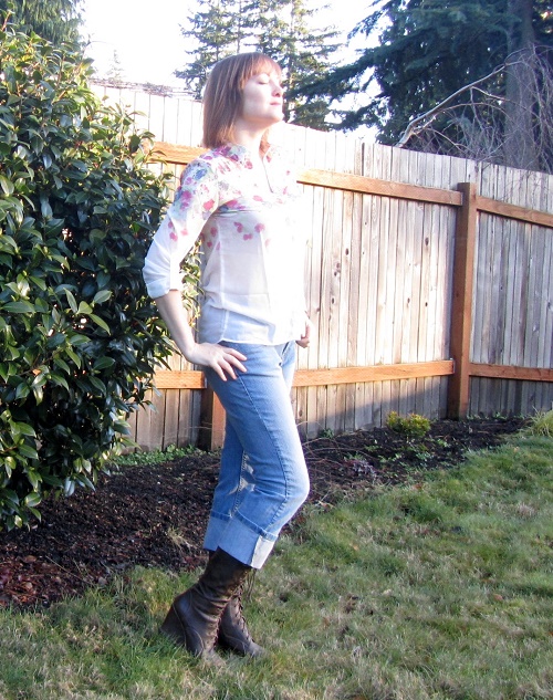 cropped pants with tall boots