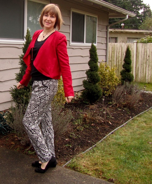 black and white and red