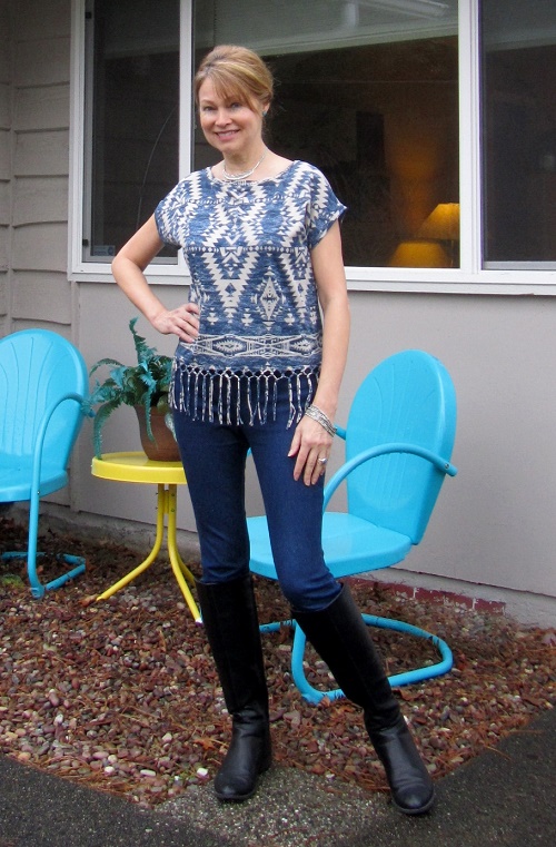 top with darker leggings