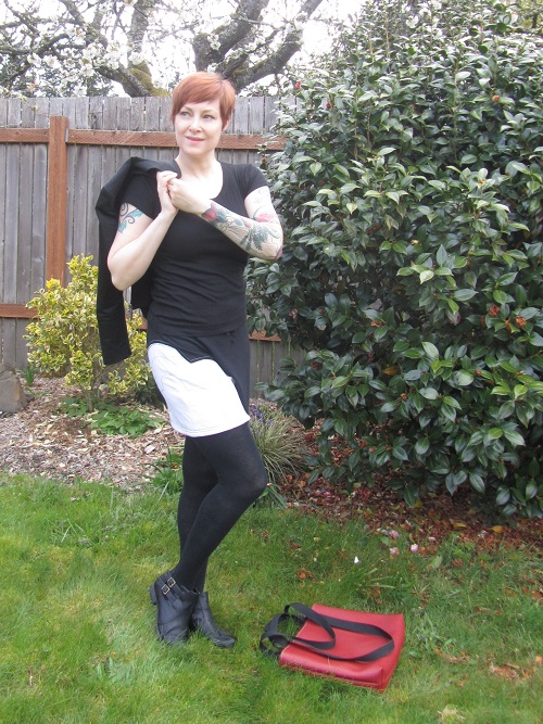 black and white outfit